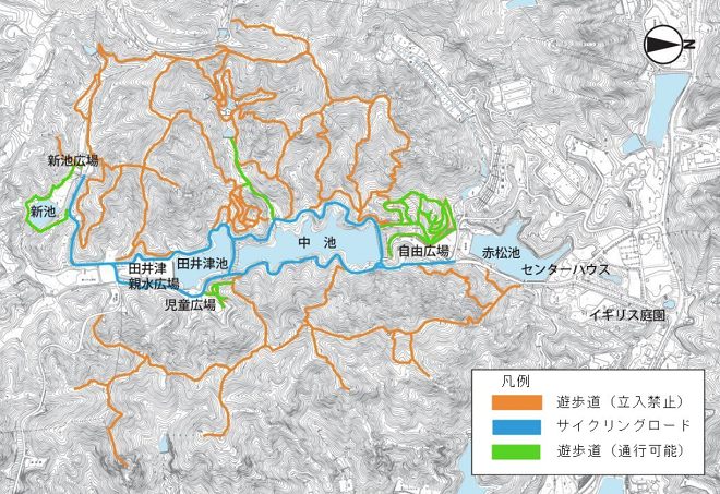 深山公園 遊歩道 進入禁止