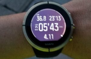 スントスパルタンウルトラ ペース表示