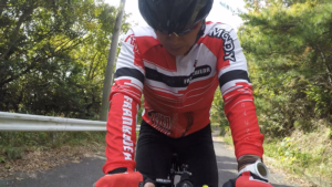 ロードバイク自撮り