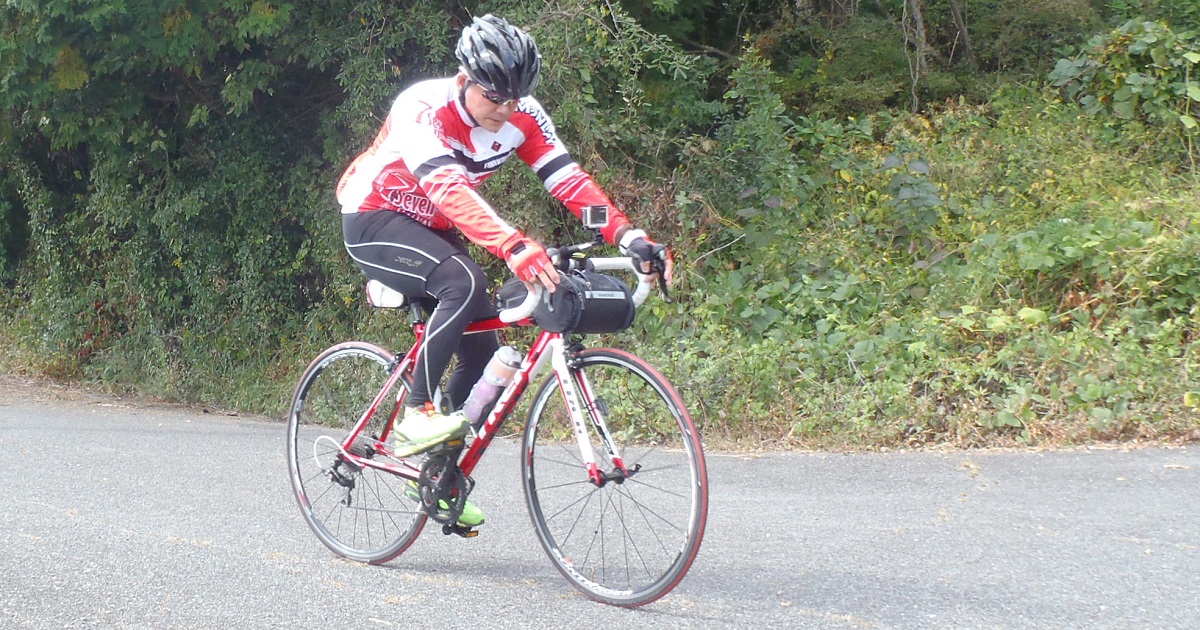 ロードバイク自撮り